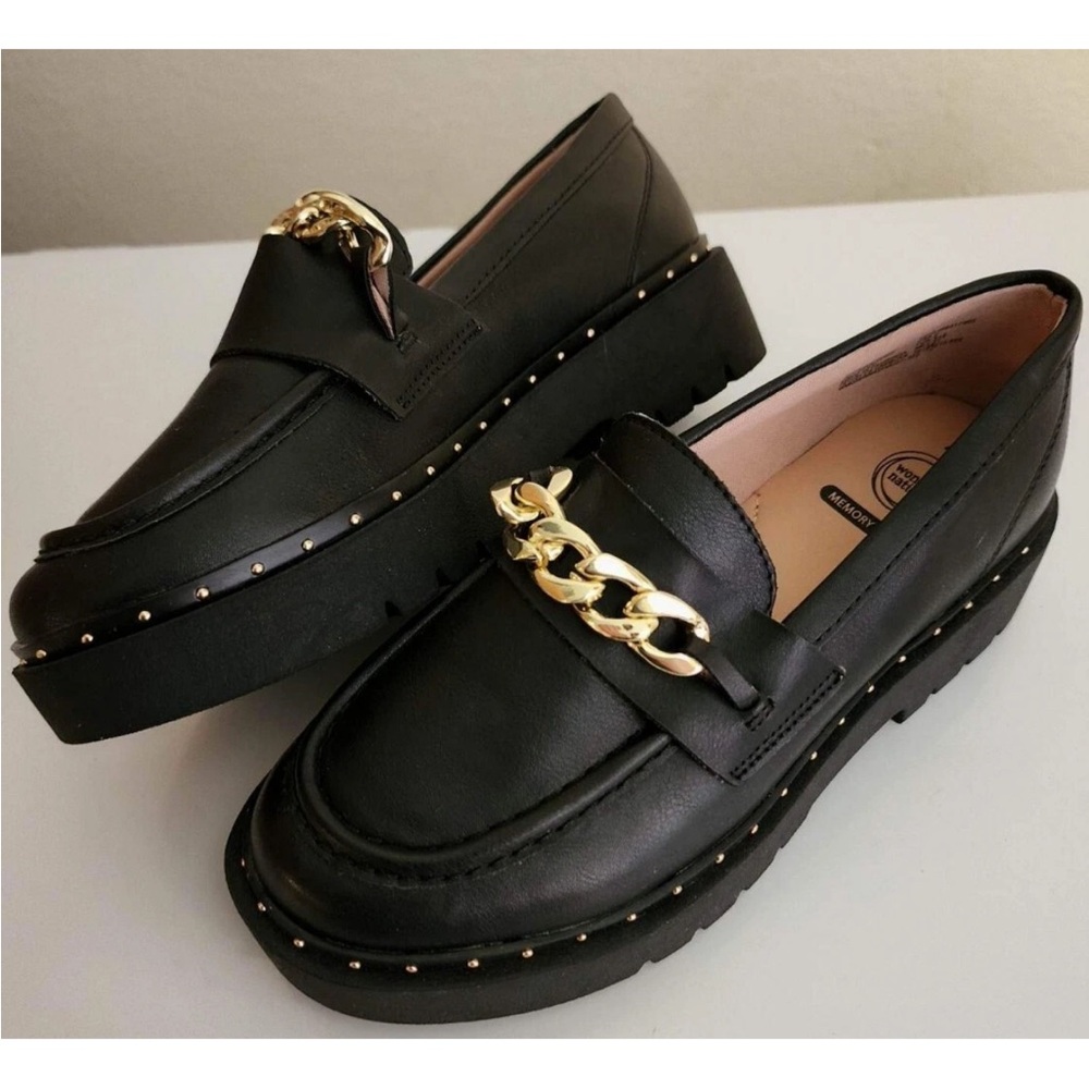 Kids Black Loafers